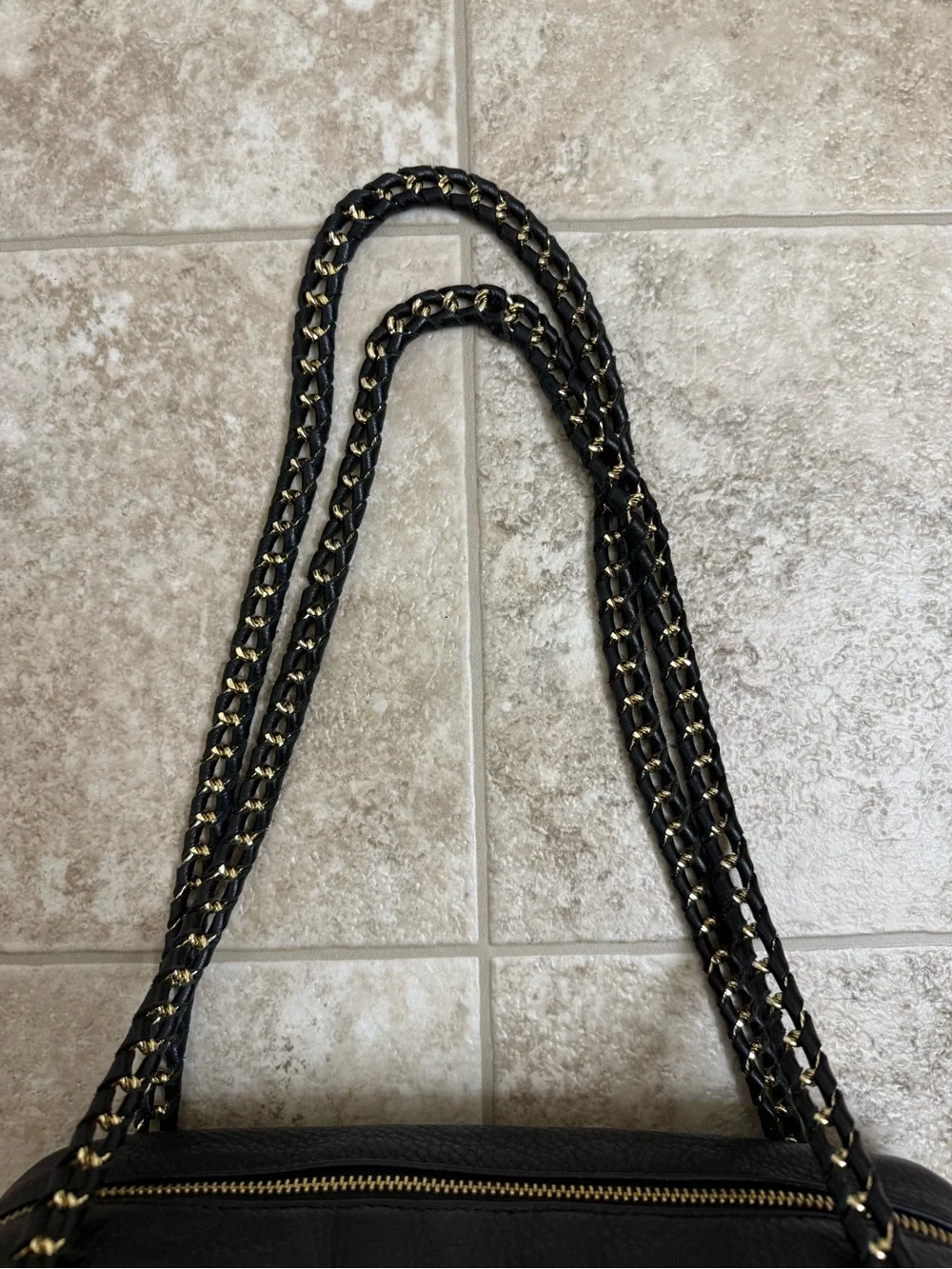 Aimee Kestenberg black leather shoulder bag